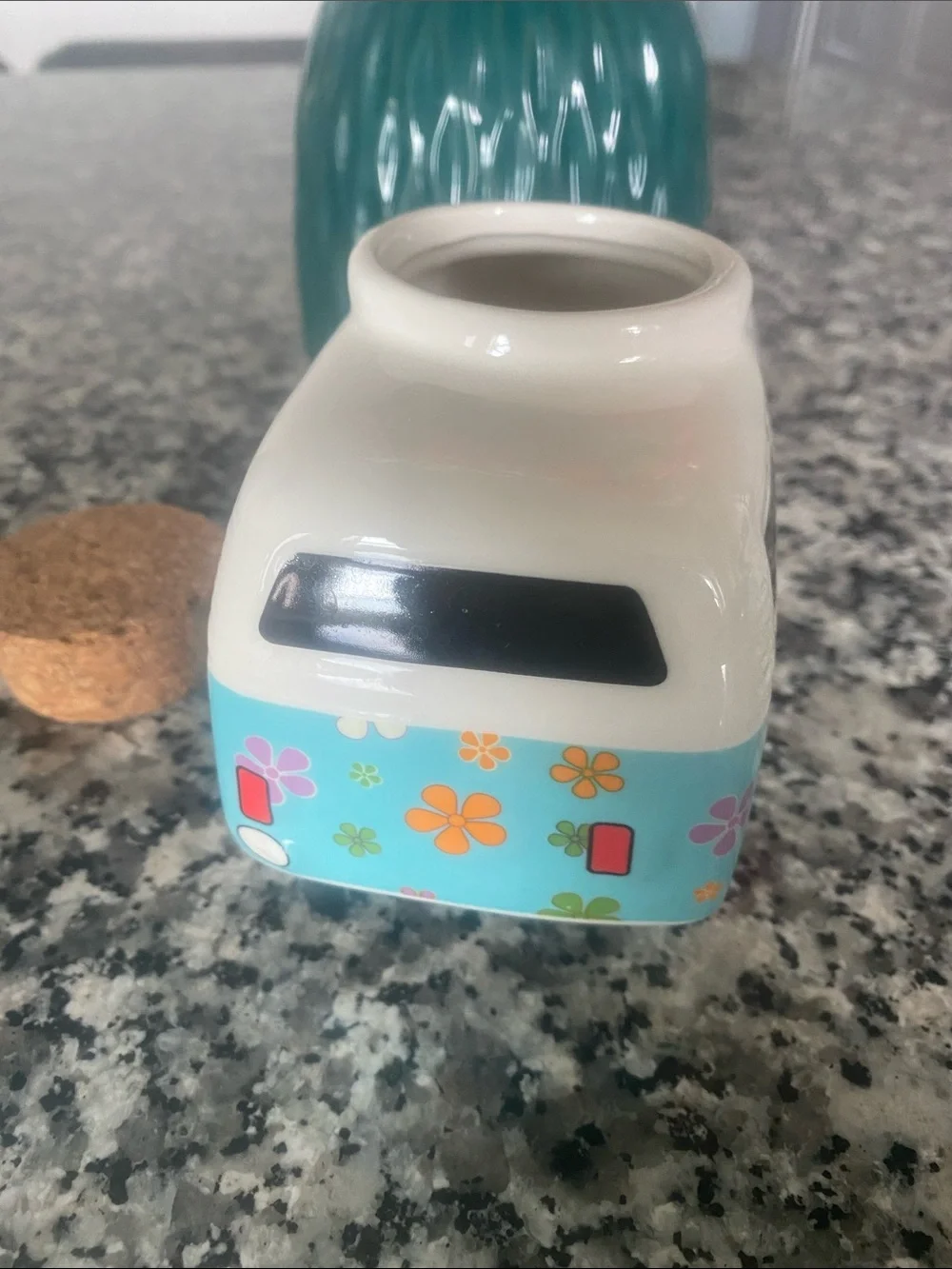 Ceramic Floral Camper Vase Accent